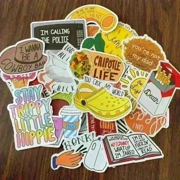 Other - 💚 25 Mystery/Variety 2-4 Inch Funny Meme Trendy Aesthetic Stickers